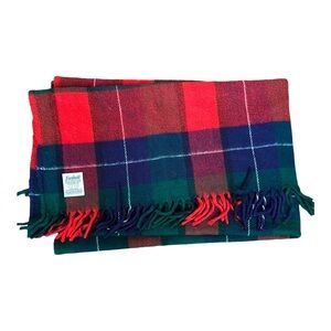 Faribo Faribault Woolen Mill Co Vintage Red and Green Tartan Plaid  59L x 51W